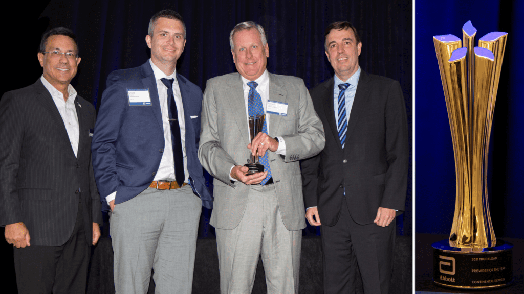 Continental Express is named 2021 Carrier of the Year from Abbott Nutrition, a division of global healthcare leader, Abbott Laboratories