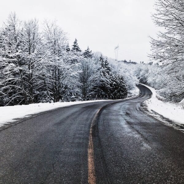 Winter weather and winding roads present challenges to drivers. Slow down in these conditions to keep yourself and others safe.