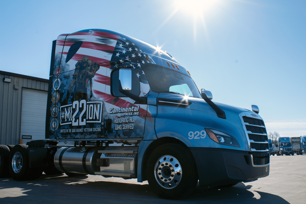 This May, Continental Express is recognizing Mental Health Awareness Month and Military Appreciation Month with our Mission 22 truck.