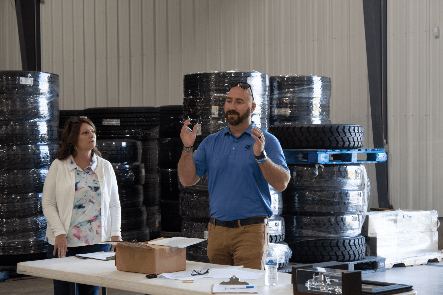 CE General Manager Jake Albers addresses drivers at Continental Express Driver Appreciation Picnic