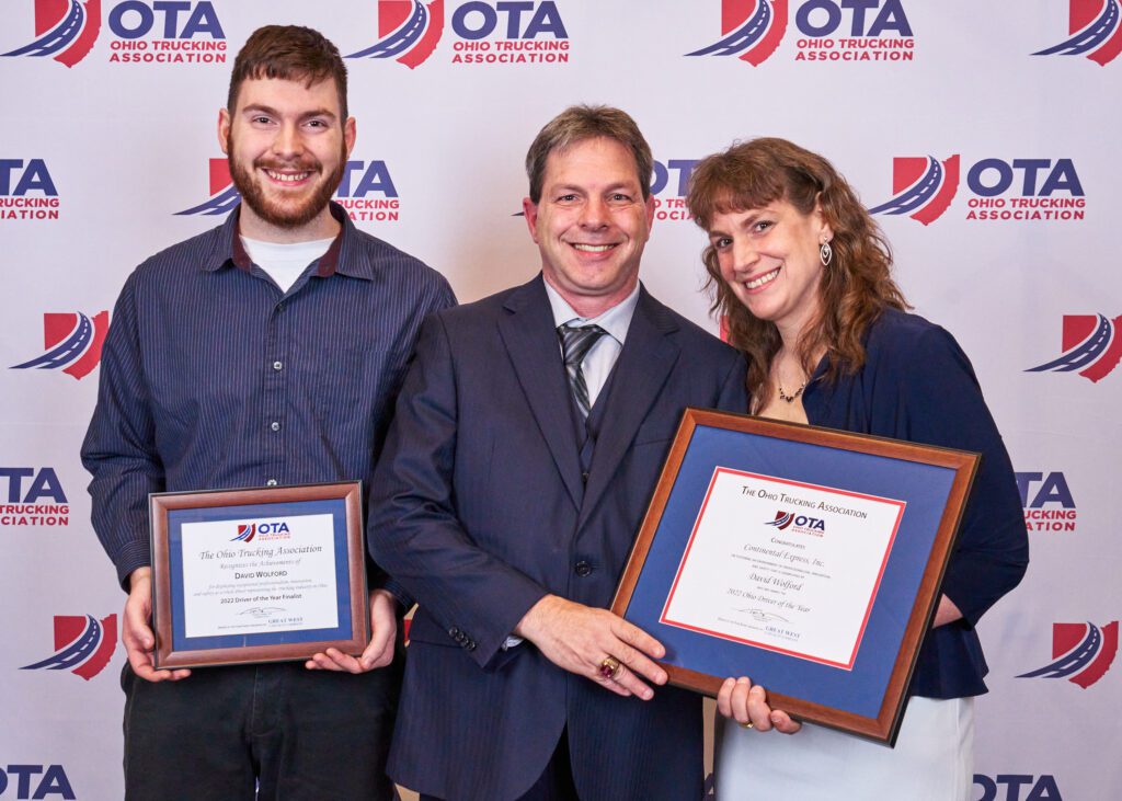 Wolford pictured with his wife, Colleen, and their on, Brandon