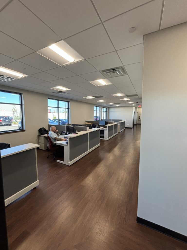 Photo of renovated office space at Continental's new Oswego terminal