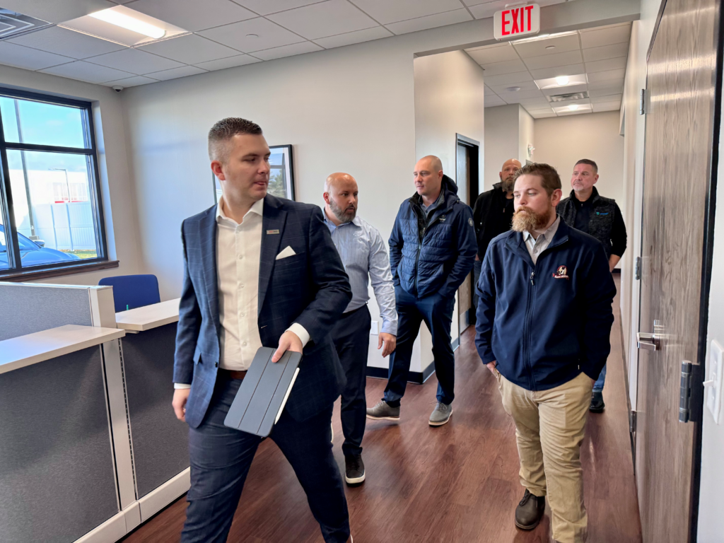 Director of Customer Relations, Grant Mitchell, and Oswego Terminal Manager, Joey Fiorito, lead tours of the newly renovated Oswego facility.